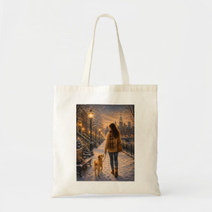 Tote Bag Promenade Cozy d'Hiver avec Mon Meilleur Ami