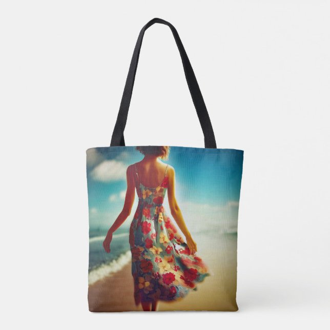 Tote Bag Promenez-Vous Sur La Plage (Dos)
