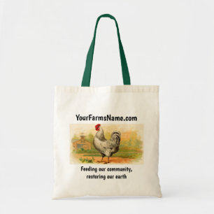 Tote Bag Promo de ferme durable, votre image et votre nom d