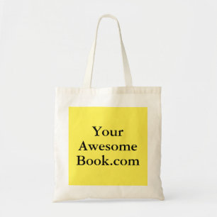 Tote Bag Promo du livre de l'auteur, Jaune, Lave-machine