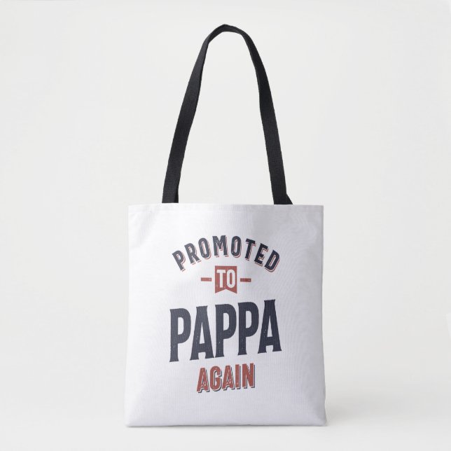 Tote Bag Promu À Nouveau À Pappa | Père grand-père (Devant)