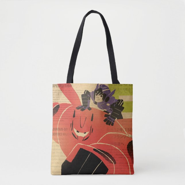 Tote Bag Propagande Hiro Et Baymax (Devant)