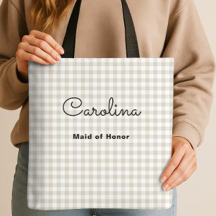 Tote Bag Proposition de À damiers de la servante Preppy Bei