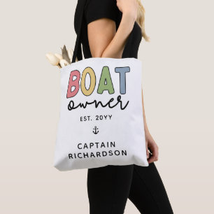 Tote Bag Propriétaire de bateau sur mesure établi Nouveau p