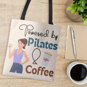 Tote Bag Propulsé par Pilates et Coffre de café Fitness Yog