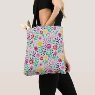 Tote Bag Protea Floral Block Imprimer Lampes Millefleur