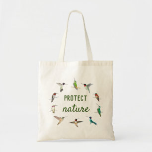 Tote Bag Protéger la nature Colibri