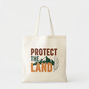 Tote Bag "Protéger la Terre" Montagne Naturelle Éco-Respons