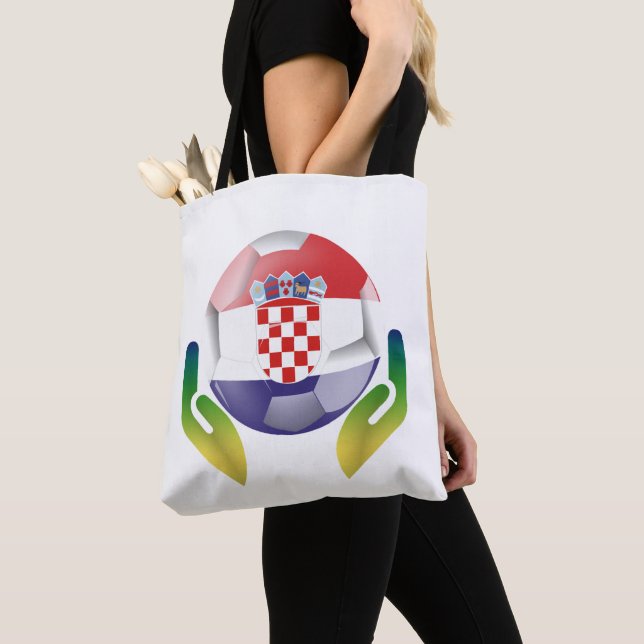 Tote Bag Proud Croatia Football Fan Art (De près)