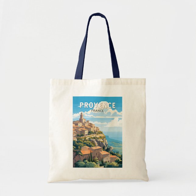 Tote Bag Provence France Travel Art Vintage (Devant)