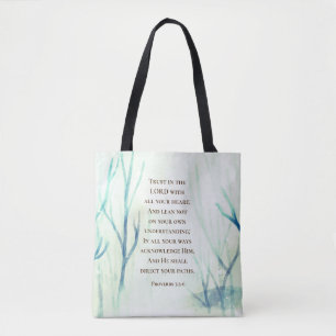Tote Bag Proverbes 3:5-6 Faites confiance au Seigneur avec