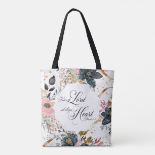 Tote Bag Proverbes 3:5 Confiance dans le Seigneur Bible Ver