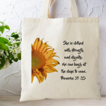 Proverbes de tournesol 31:25 Bible Verse Personnal