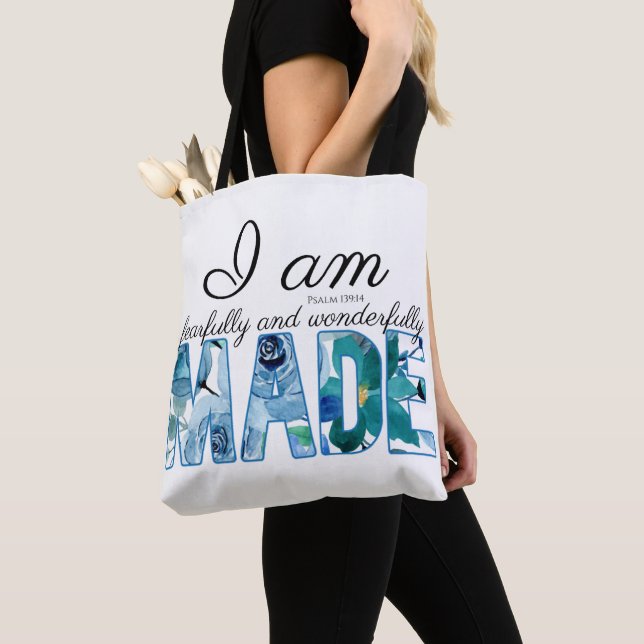Tote Bag Psaume 139:14 Fearful & Merveilleusement Fabriqué (De près)