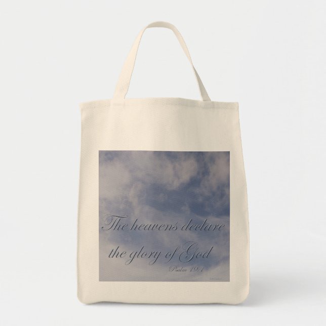 Tote Bag Psaume 19:1 Les cieux déclarent la gloire de Dieu (Devant)