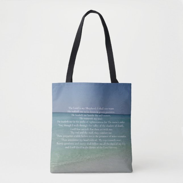 Tote Bag Psaume 23 Le Seigneur est Mon Pasteur (Devant)