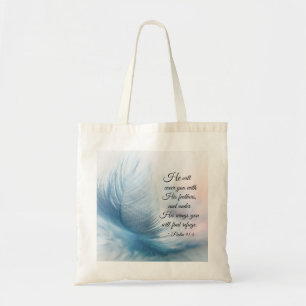 Tote Bag Psaume 91:4 Il vous couvrira de ses plumes