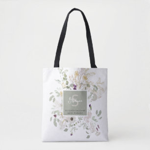 Tote Bag Psaumes 46:5 Dieu est dans son Fleur sauvage