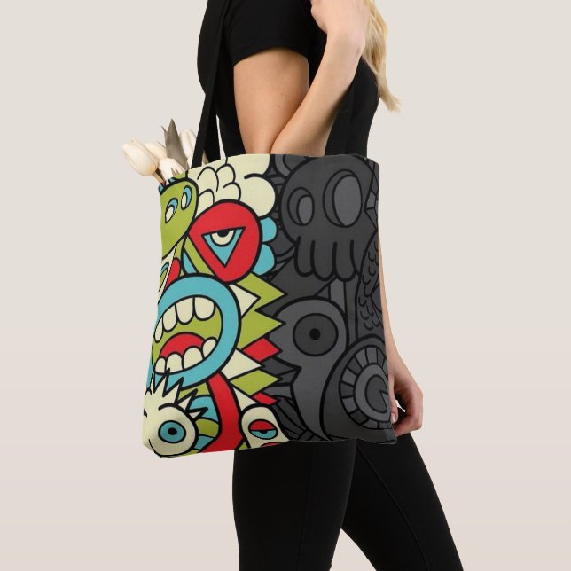 Tote Bag Psychedelic Patterns (De près)