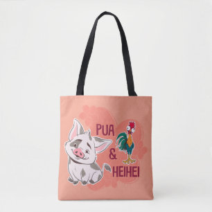 Tote Bag Pua & Heihei Nom floral Graphique