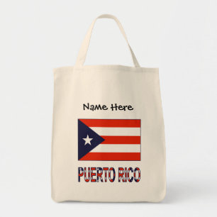 Tote Bag Puerto Rico et drapeau de Porto Rico Personnalisés