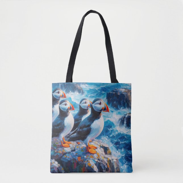 Tote Bag Puffins (Devant)