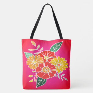 Tote Bag Puissance des fleurs #9 Sangria