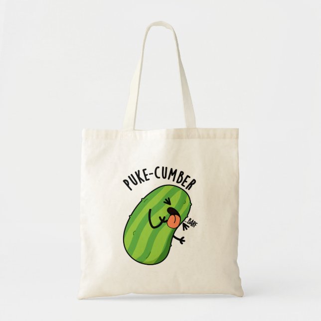 Tote Bag Puke-cumber Funny Concomber Pun (Devant)