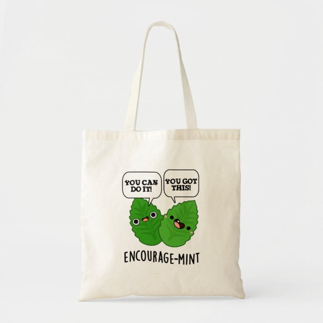 Tote Bag Pun à menthe positif (Devant)