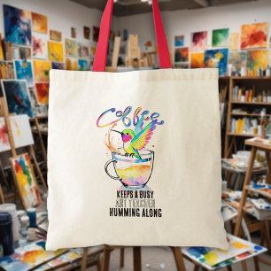 Tote Bag Pun enseignant de colibri d'aquarelle