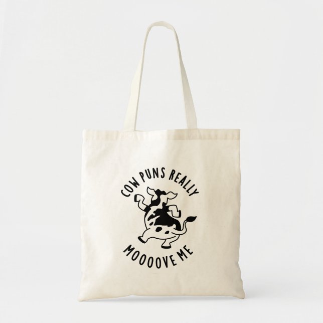 Tote Bag Puns De Vache Vraiment Mooooooooooooooooook Moi Dr (Devant)