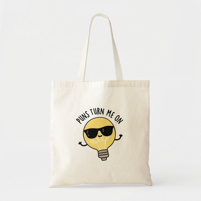 Tote Bag Puns M'Allumer Amusant Pun À Ampoule (Devant)