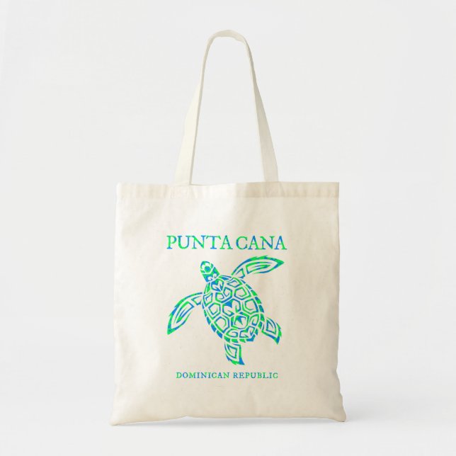 Tote Bag Punta Cana République Dominicaine Tortue de mer Ga (Devant)