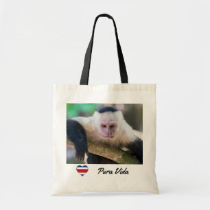 Tote Bag Pura vida pour singe capucin à visage blanc