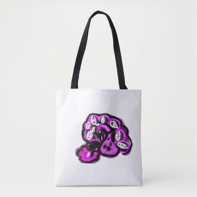 Tote Bag Purple peacock (Devant)