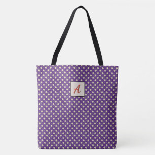 Tote Bag Purple tissé graphique sur un monogramme couleur p