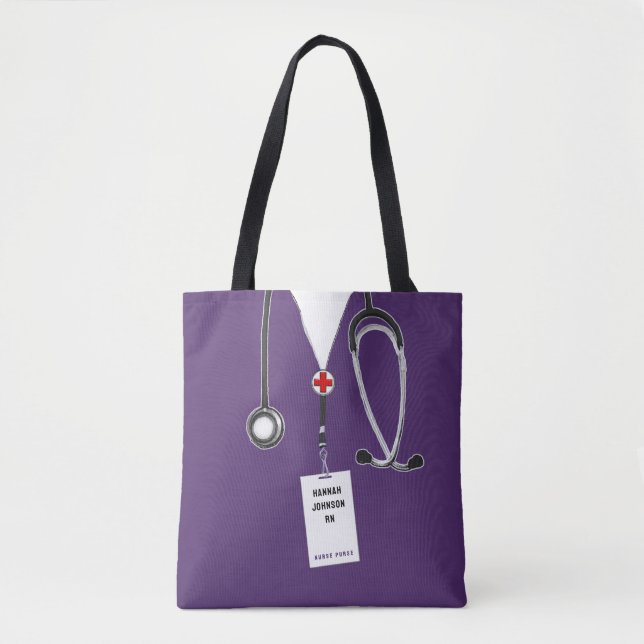 Tote Bag Purse infirmière violet (Devant)