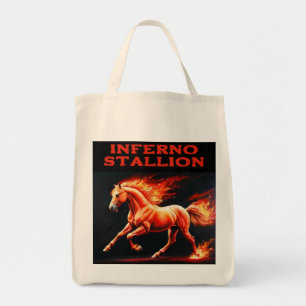 Tote Bag Pyro Horse : Stallion orange avec Flamme