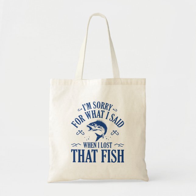 Tote Bag Quand J'Ai Perdu Ce Poisson (Devant)