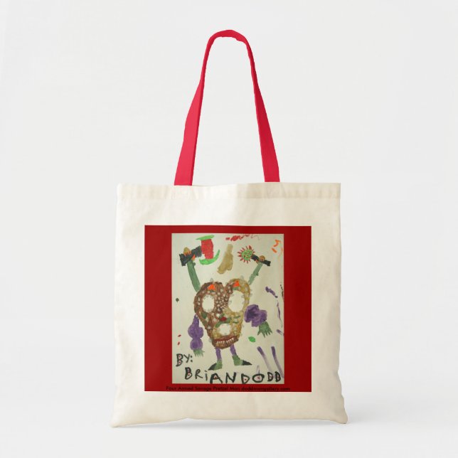 Tote Bag Quatre ont armé l'homme sauvage de bretzel (Devant)