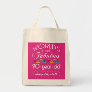 Tote Bag quatre-vingt-dixième Anniversaire la plupart de