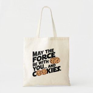Tote Bag Que la force soit avec vous et les cookies