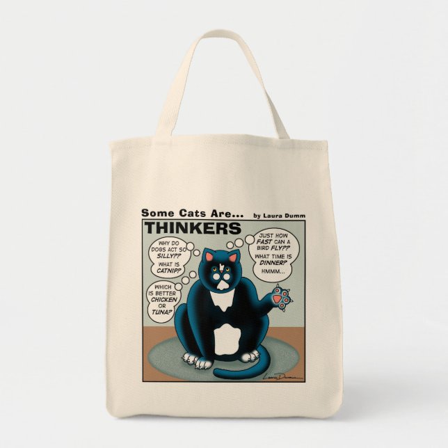 Tote Bag Quelques chats sont des penseurs Fourre-tout (Devant)