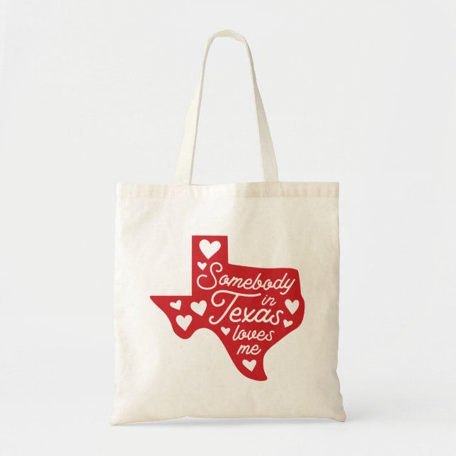 Tote Bag Quelqu'un au Texas m'aime (Devant)