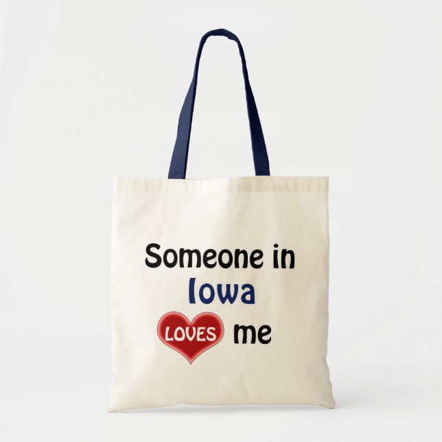 Tote Bag Quelqu'un en Iowa m'aime (Devant)