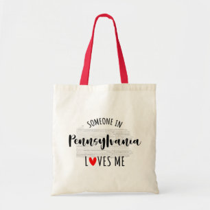Tote Bag Quelqu'Un En Pennsylvanie M'Aime Votre Nom Personn