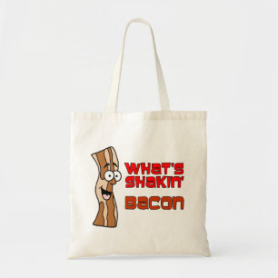 Tote Bag Qu'est-ce que Shakin Bacon Cartoon