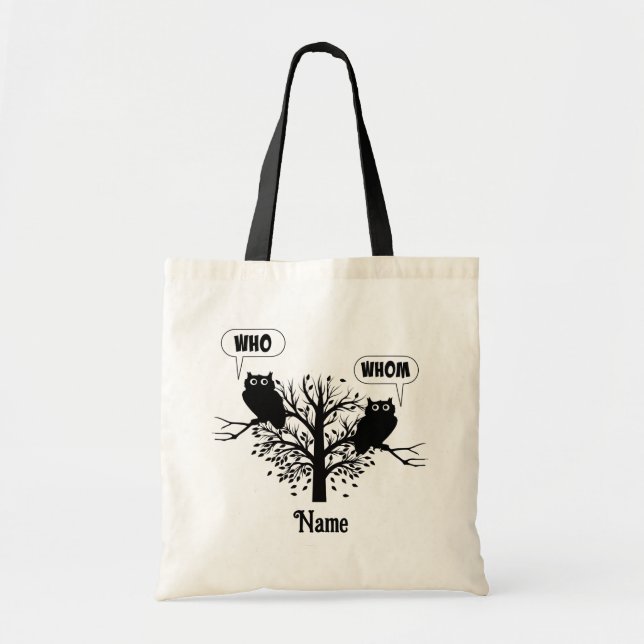 Tote Bag Qui a Customisé la pub de grammaire sage (Devant)