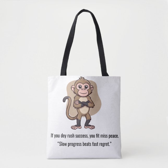 Tote Bag Quiet Progress Monkey – Everyday Tote (Devant)