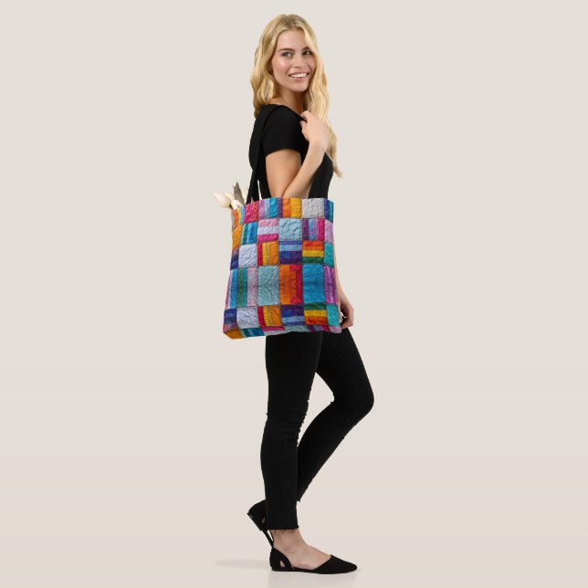 Tote Bag Quilt communautaire d'unité et de diversité (Sur le modèle)